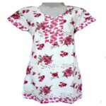 Latest Designer White Floral Print Kurti