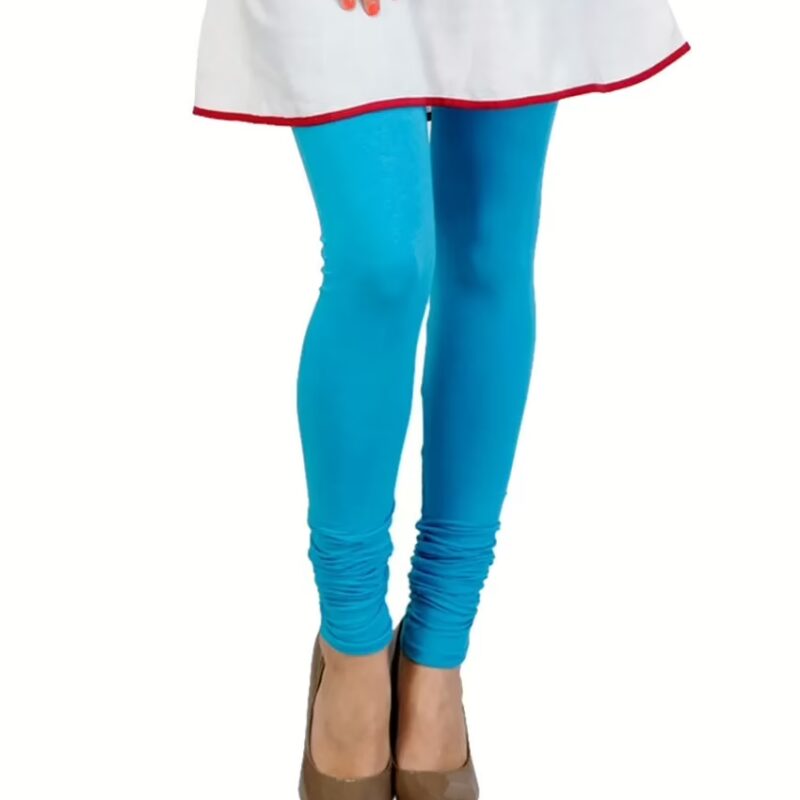 Turquoise Blue Stretchable Hosiery Leggings