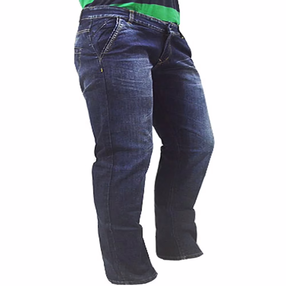 Lycra-Back Welt Pockets Blue Washed Jeans-Size-30-34