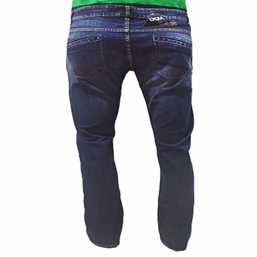Lycra-Back Welt Pockets Blue Washed Jeans-Size-30-34 - Image 2