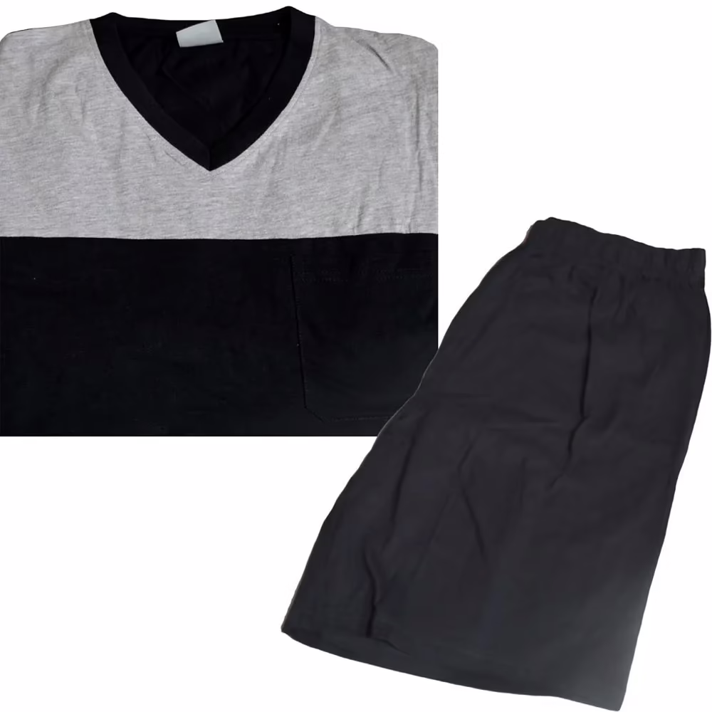 Maddison Black Grey Nightsuit