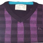 Parx Purple Black Checked Pullover