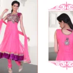 Pazaar Kaanchi Hot Pink Embroidered Anarkali Salwar Kameez