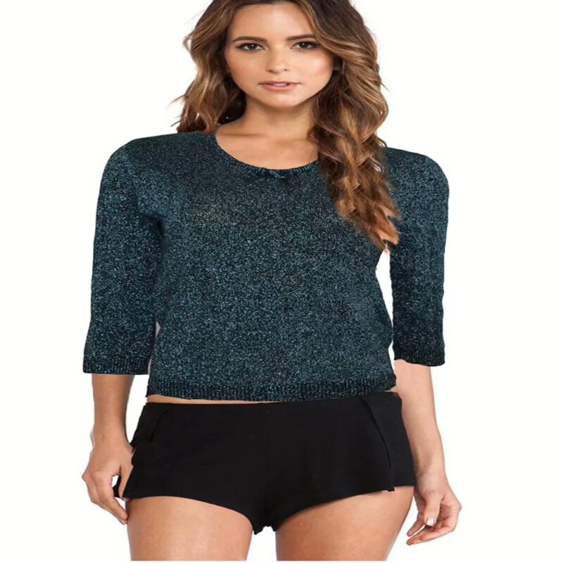 Playfair Shimmering Women Crew Neck Sweater