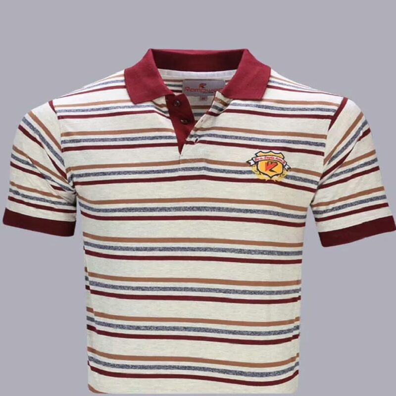 Rampwaq-Polo Multi coloured Stripe Tshirt