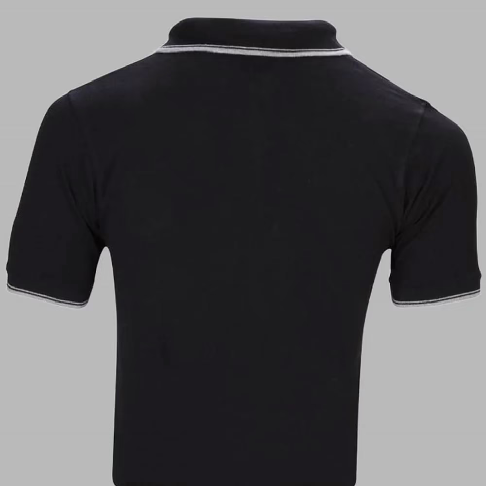 Rampwaq-Black Solid Polo Tshirt - Image 2