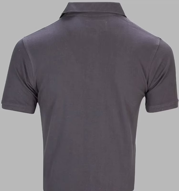 Rampwaq- Dark Grey Solid Polo Tshirt - Image 2