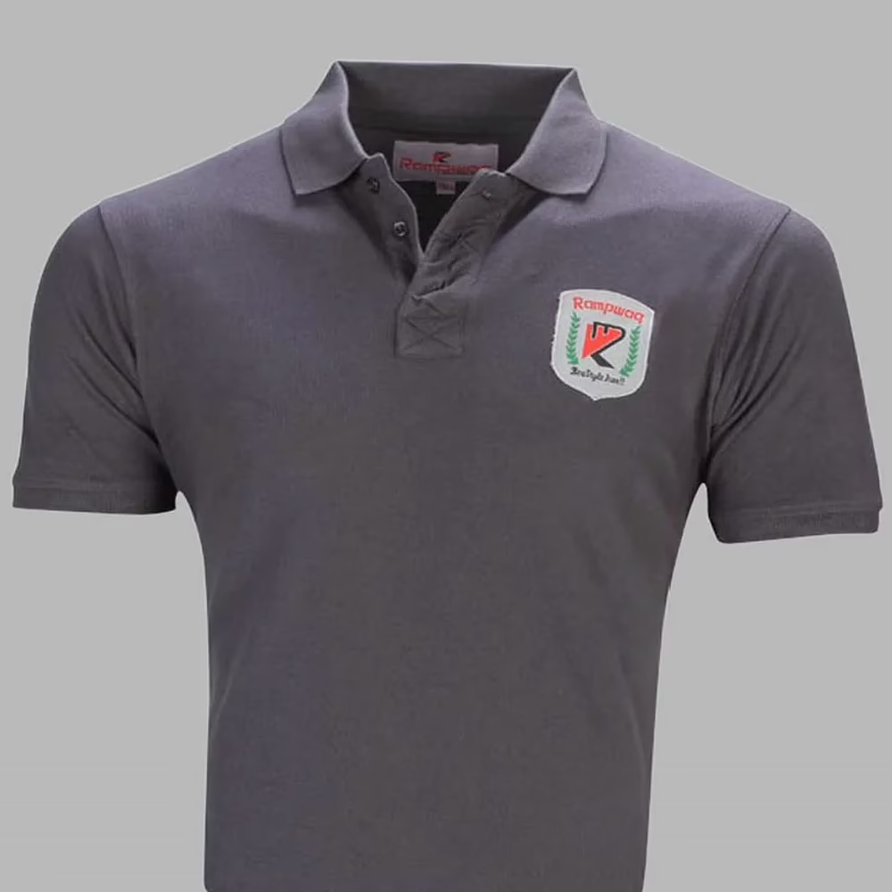 Rampwaq- Dark Grey Solid Polo Tshirt