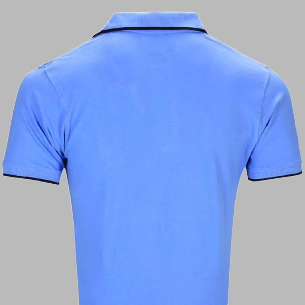 Rampwaq-Light Blue Solid Polo Tshirt - Image 2