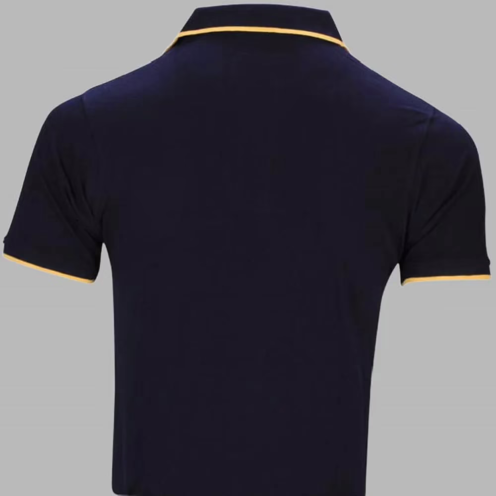 Rampwaq-Polo Solid Navy Blue Tshirt - Image 2
