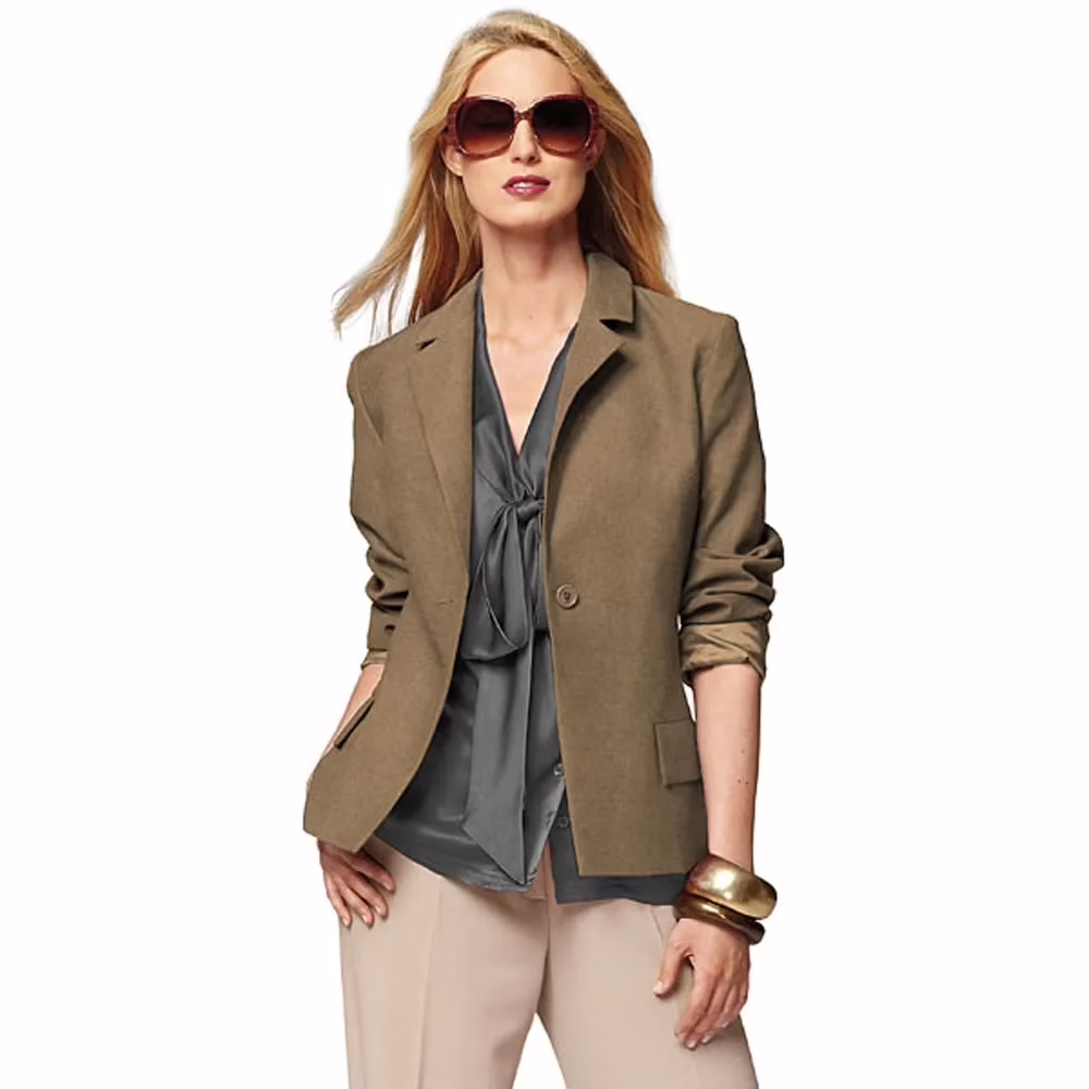 Raymond - Beige Cotton Velvet Suit Fabric - Image 3