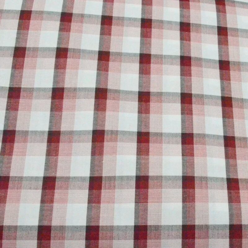 Raymond Maroon & Pink Large Check Shirting Fabric
