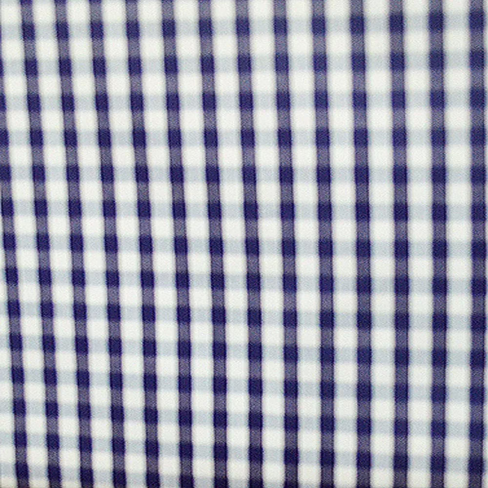 Raymond -Navy Blue Short Check Shirt Fabric