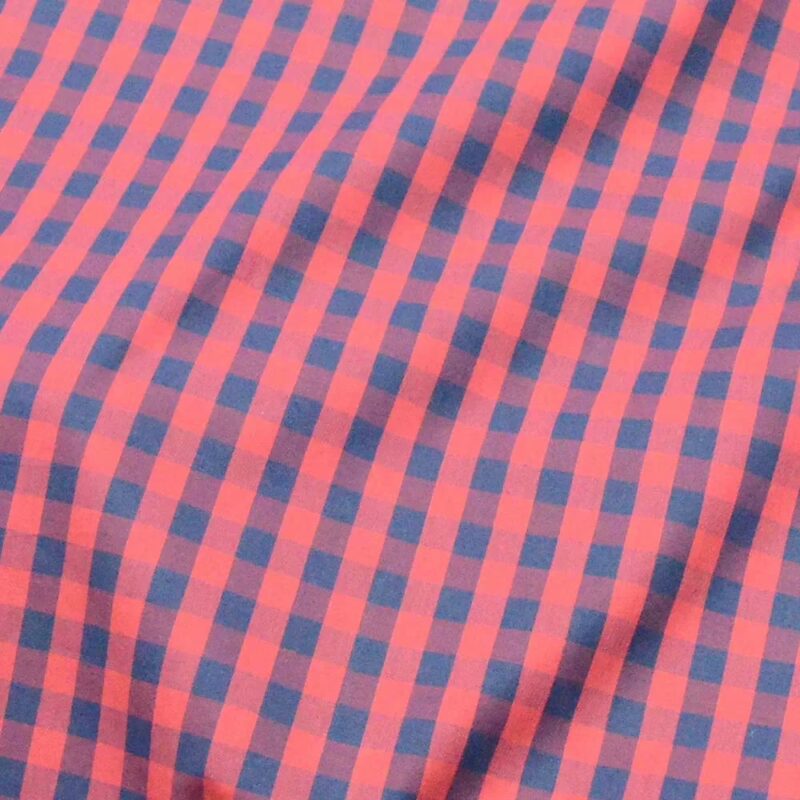 Raymond Red & Blue Check Shirting Fabric