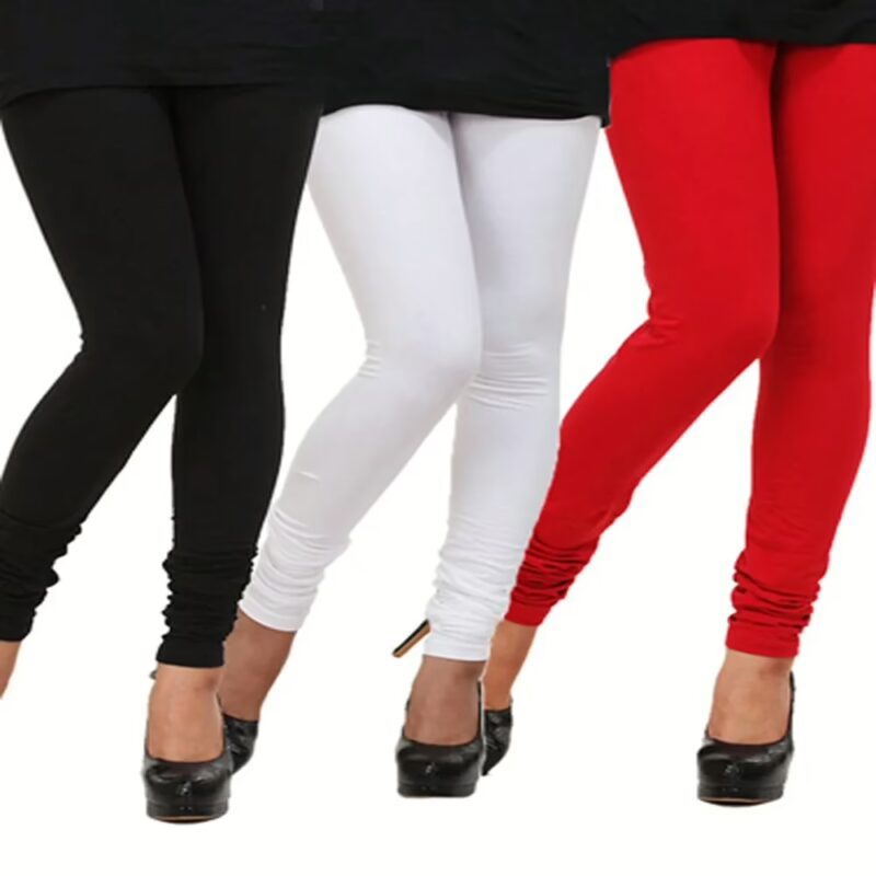 Red-White-Black Leggings Combo