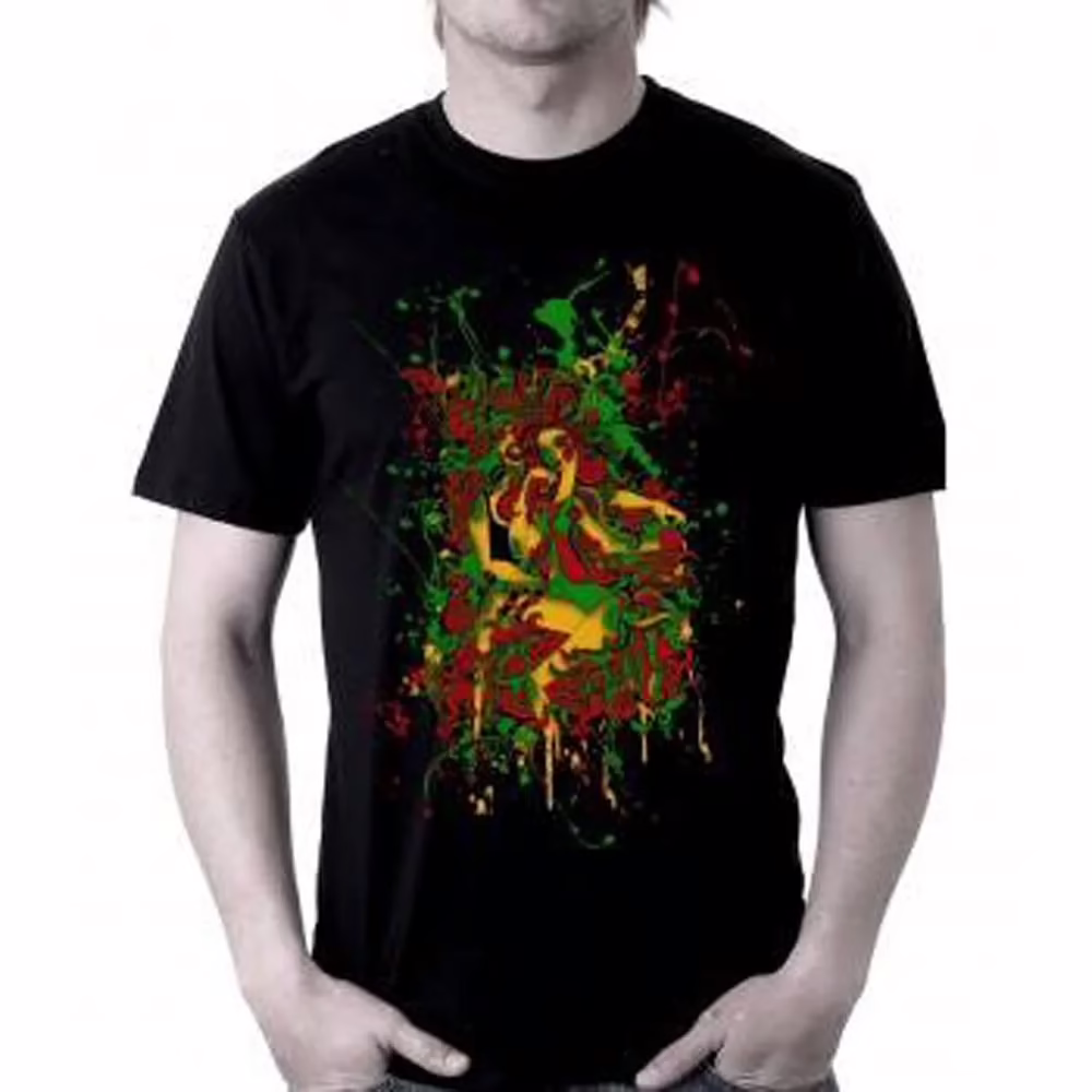 Reptile Men Black Printed Round Neck T-shirt