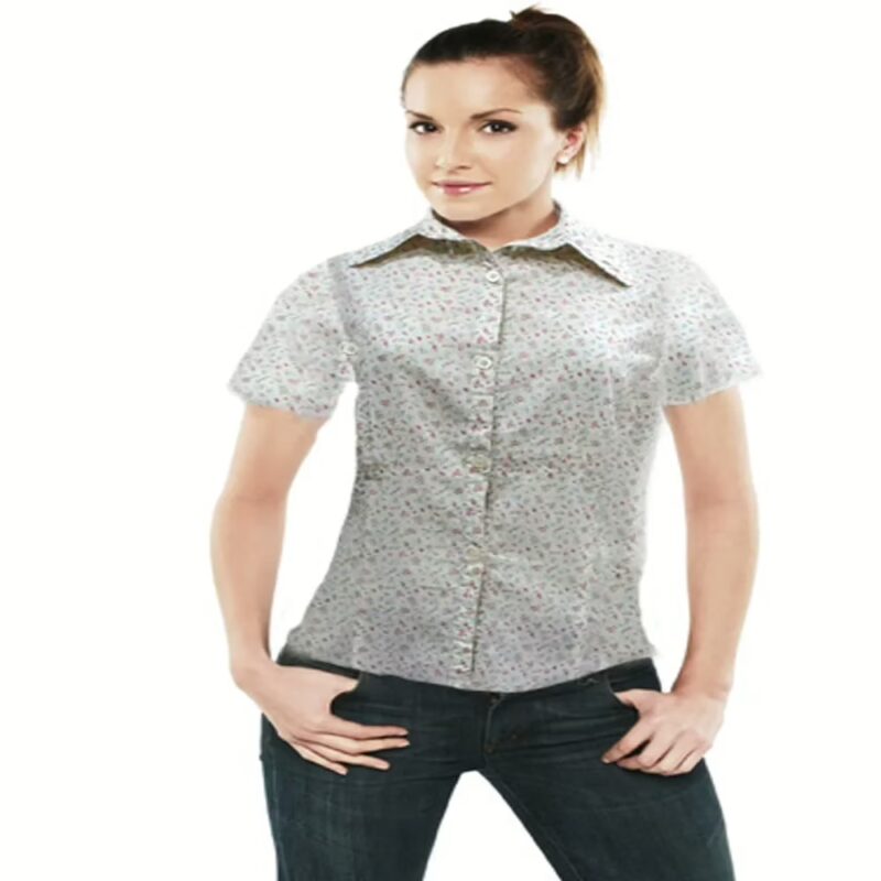 Reserved White Floral Print Collared Shirt