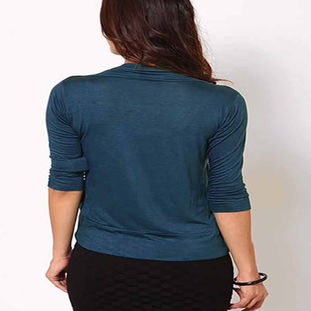 Royal Blue Softwear Plain Shrug - Image 2