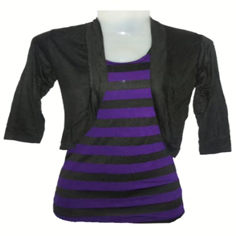Plain Black Short Shrug