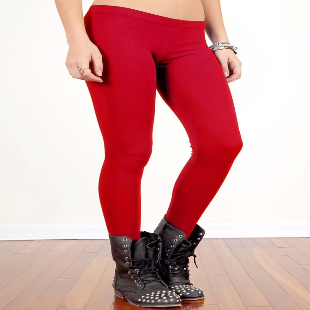 Soleil Red Skinny Fit Stretchable Legging