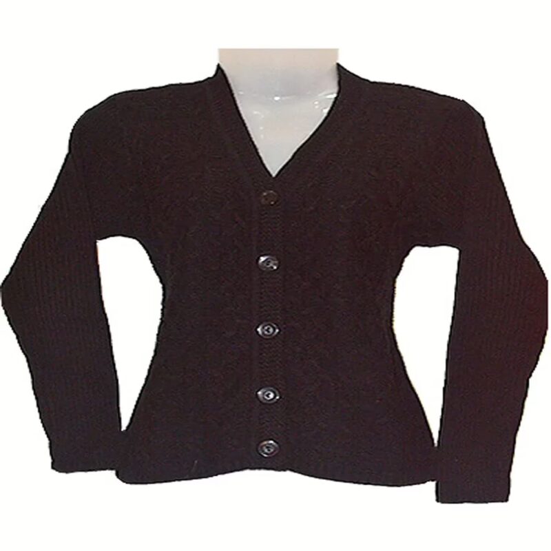 Stylish Black Woollen Cardigan