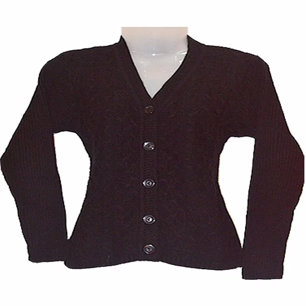 Stylish Black Woollen Cardigan