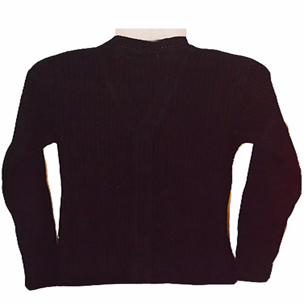 Stylish Black Woollen Cardigan - Image 2