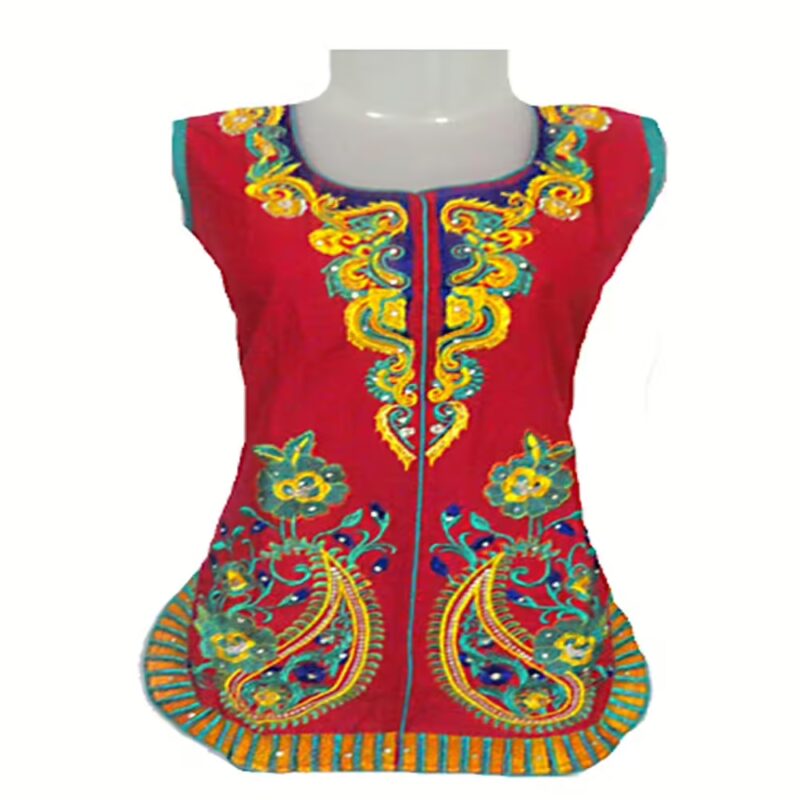 Stylish Embroidered Maroon Kurti (10-12 Years)