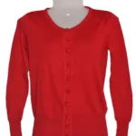 Uttam Boutique-Plain Red Cardigan