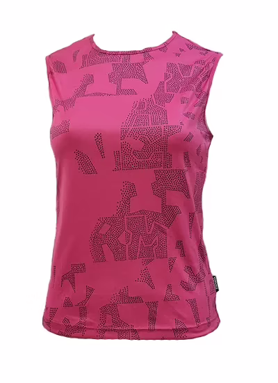 Versace- Splash Dark Pink Sleeveless Top