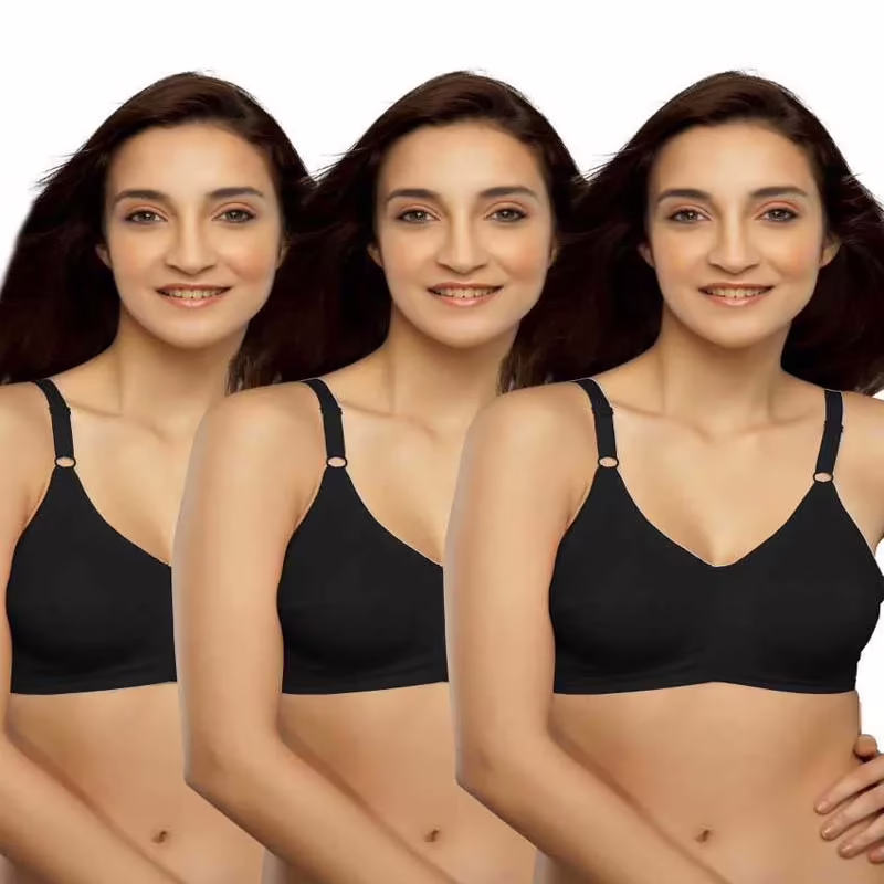 VIP Feelings Pack Of Three Black Coloured Bra