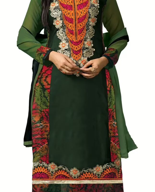 Trendz apparels Rosy Dark Green Untitched suit