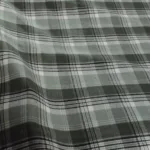 White & Grey Large Check Shirt Wool Fabric