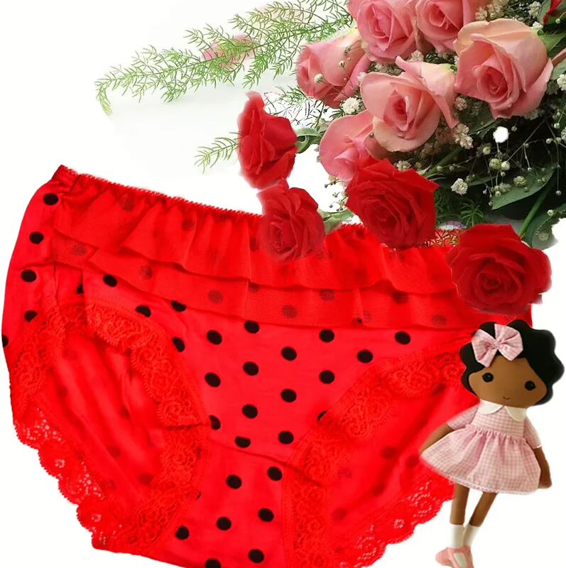 Smashing Red Laced Bridal Brief