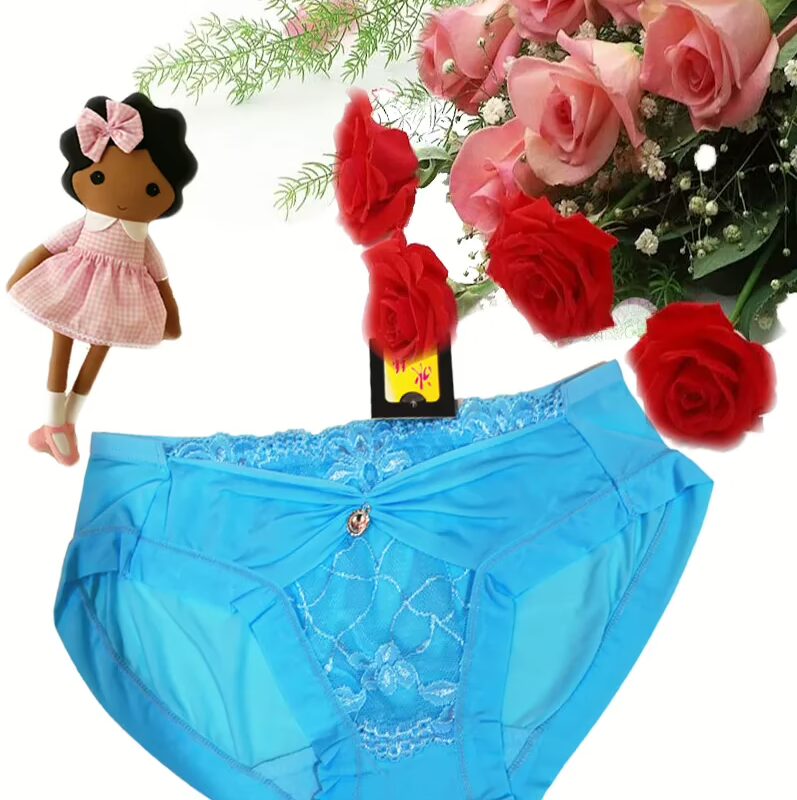Trendy Light Blue Bridal Brief