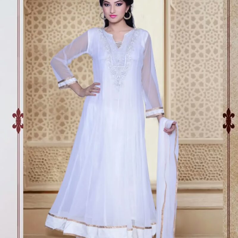 Pazaar Iris Off-white Embroidered Party Lawn Kameez