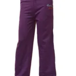 Burgundy Elasticized Drawstring Waist Cotton Thermal Pajama Pant