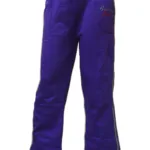 Purple Elasticized Drawstring Waist Cotton Thermal Pajama Pant