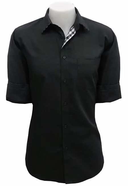 CAIRON BLACK SOLID SMART FORMAL SHIRT