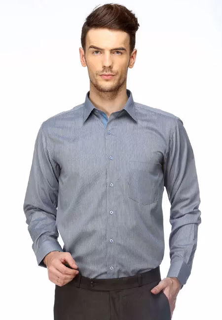 CAIRON BLUE CHAMBRAY EXECUTIVE FORMAL SHIRT