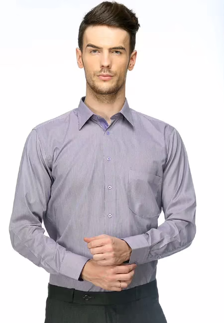 CAIRON PURPLE CHAMBRAY EXECUTIVE FORMAL SHIRT