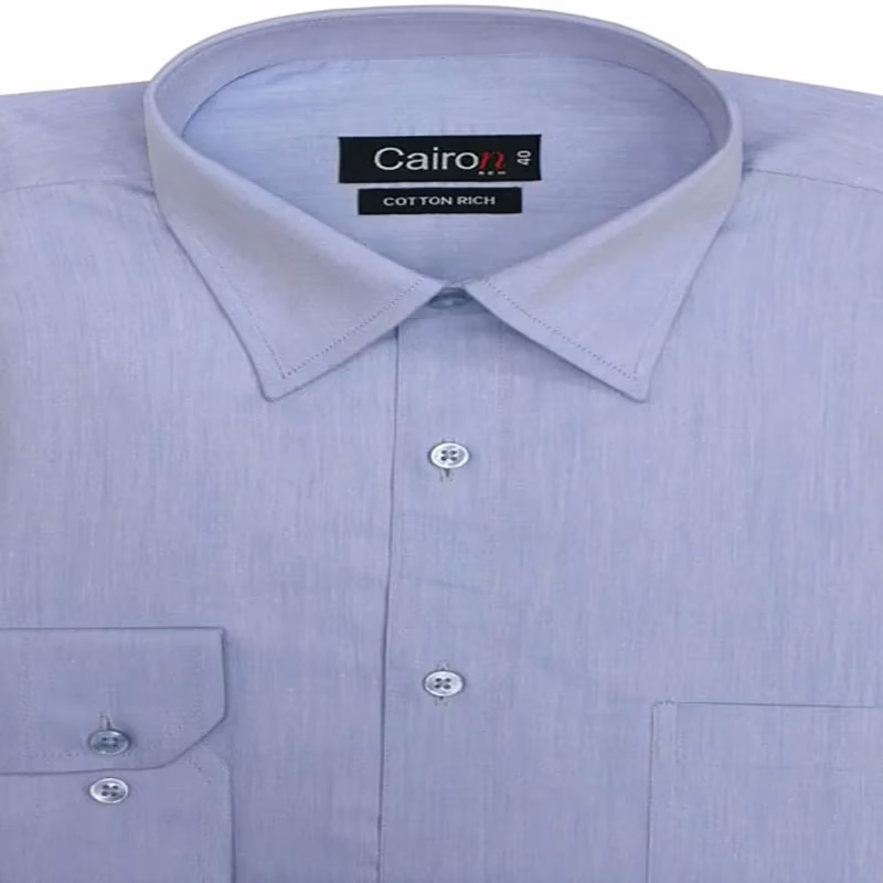 CAIRON SKY BLUE SOLID FILAFIL EXECUTIVE FORMAL SHIRT