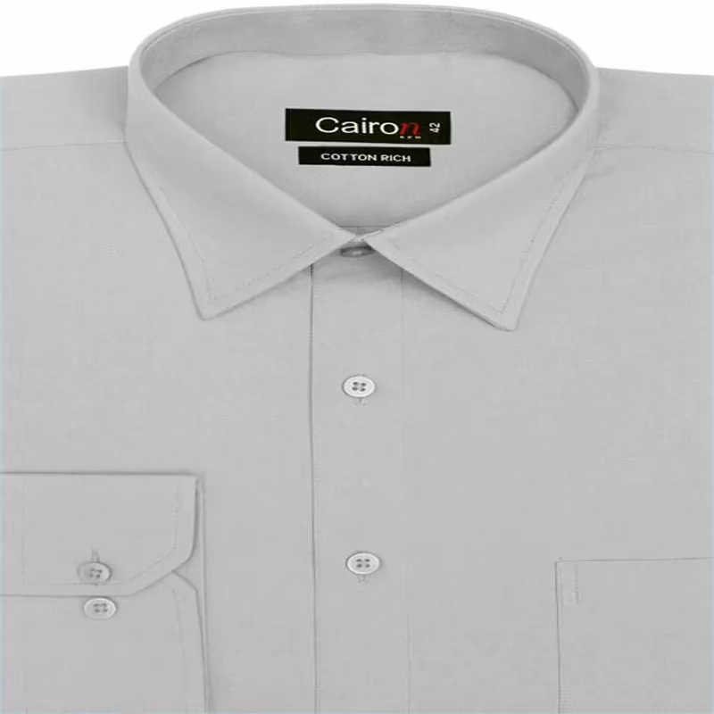 GREY SOLID EXECUTIVE FORMAL SHIRT