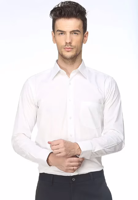 Seasons White Formal Shirt With Tie - Image 2