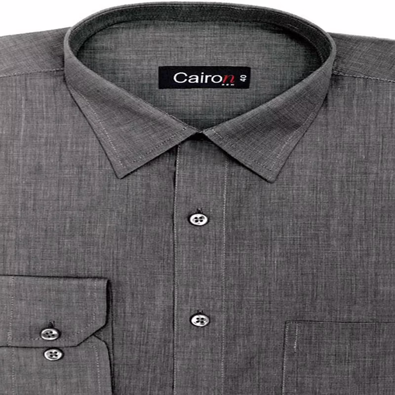 CAIRON BLACK SOLID FILAFIL EXECUTIVE FORMAL SHIRT