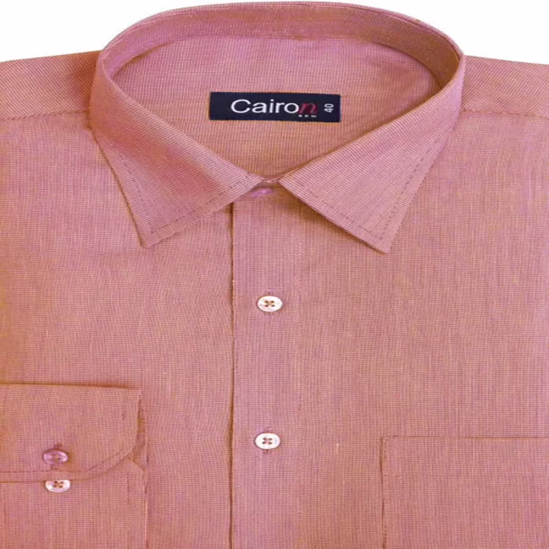 ORANGE SELF PATTERN EXECUTIVE FORMAL SHIRT