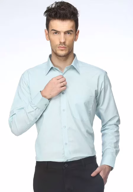 CAIRON BLUE GINGHAM CHECK EXECUTIVE FORMAL SHIRT