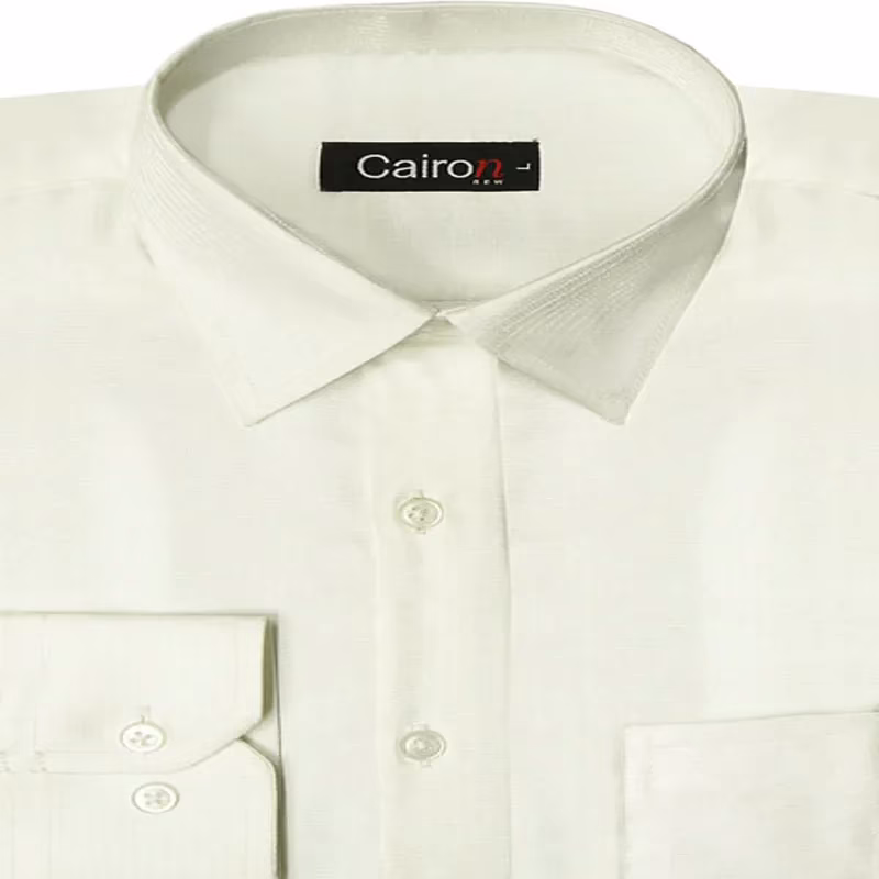 WHITE SATIN SOLID CLUBWEAR SHIRT