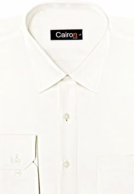 CAIRON WHITE SATIN SOLID CLUBWEAR SHIRT
