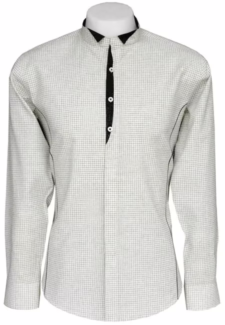 CAIRON WHITE CHECK CLUBWEAR SHIRT